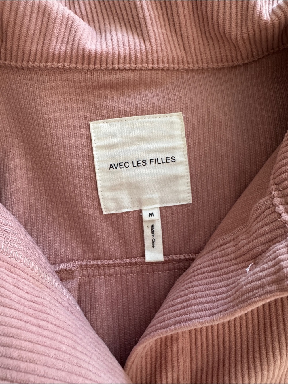 Avec Les Filles Dusty Rose Corduroy Cropped Jacket - Picture 4 of 4